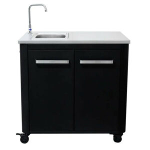 Module évier cuisine extérieure 90 cm - plan de travail inox - robinet inclus