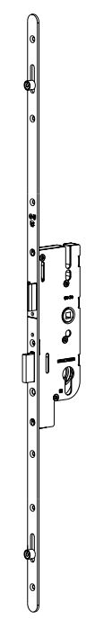Crémone à larder EUROPA axe 50 mm 2 galets carré 7 longueur 1800 mm FERCO 6-33166-05-0-1