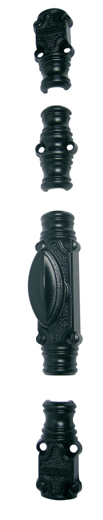 Crémone décorative RY59D époxy noir pour tringle 16 x 8 mm JARDINIER MASSARD J041145