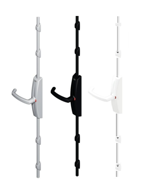 Crémone DUALIS à poignée rotative Noir RAL 9005 LA CROISEE DS DS7211-013
