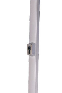 Crémone en applique STYL'BARR pour serrure en 2 points 2.30m alu satiné ISEO 40002301