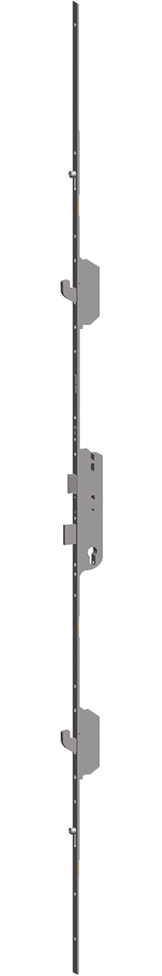 Crémone multipoints EUROPA SH/R axe 55 mm entraxe 92 mm têtière 16 mm carré 8 mm longueur 2285 mm cote D 1050 mm FERCO 6-32602-07-0-1