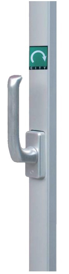 Crémone pompier à poignée rotative L 2,3 m Alu ISEO 43002301