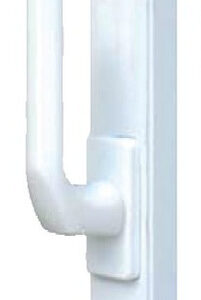 Crémone pompier à poignée rotative L 2,3 m blanc ISEO 43002300