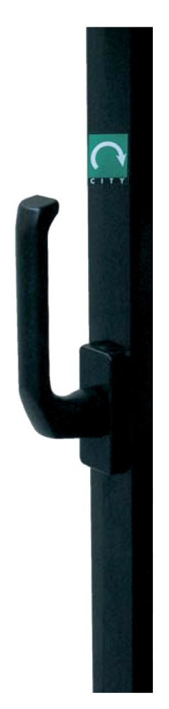 Crémone pompier à poignée rotative L 2,3 m noir ISEO 43002303
