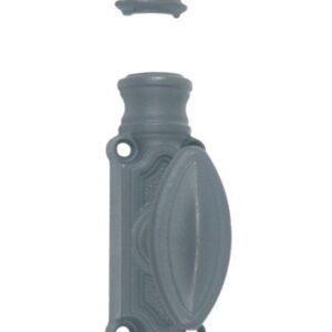 Crémone rustique RY16 série légère pour tringle 16 x 5 mm apprêt gris / bouton standard noir JARDINIER MASSARD J041362-1