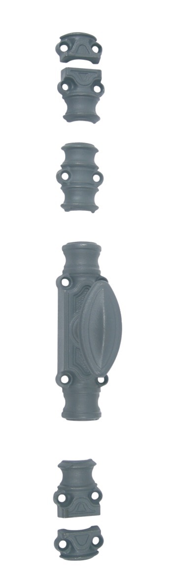 Crémone rustique RY16 série légère pour tringle 16 x 5 mm brut / bouton standard noir JARDINIER MASSARD J380003