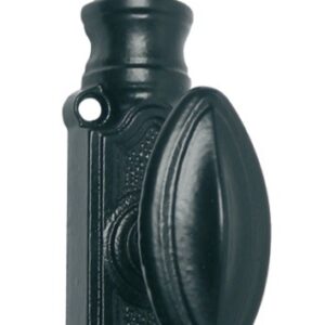 Crémone rustique RY16 série légère pour tringle 16 x 5 mm époxy noir / bouton standard noir JARDINIER MASSARD J041376-1