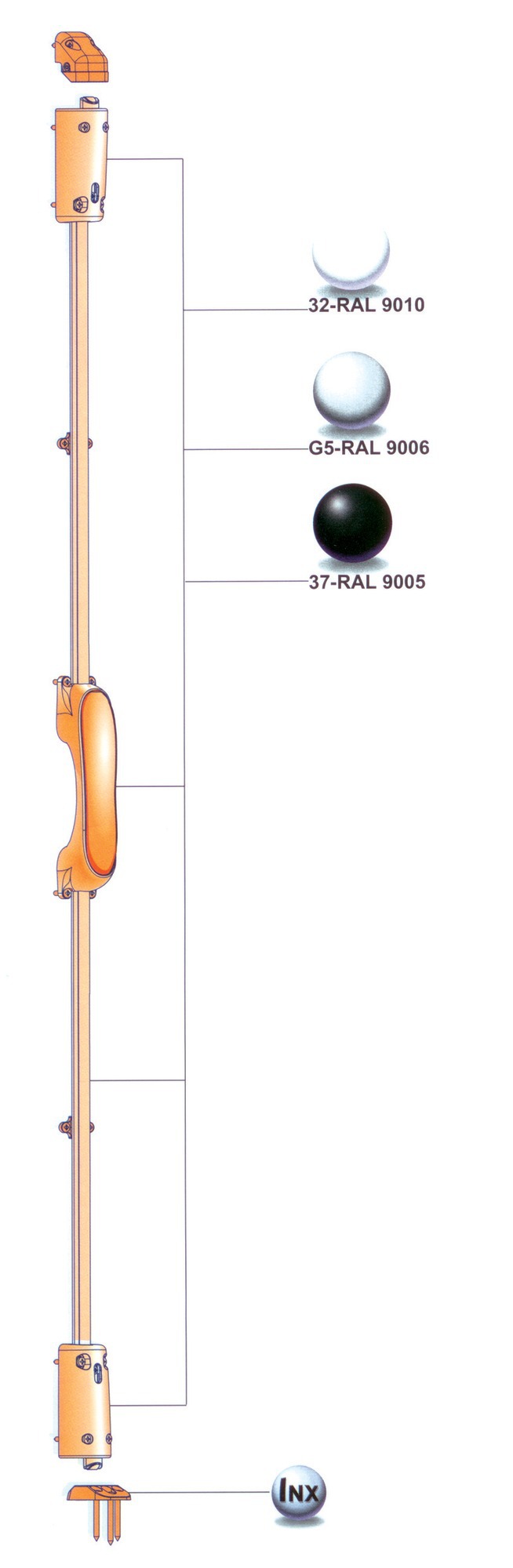 Crémone urgence PANAMA avec jeu de pênes blanc RAL9010 FAPIM 8300B10054_32