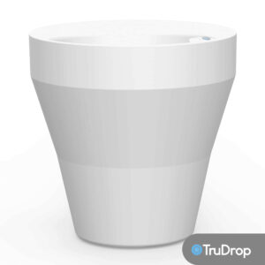 Pot rond blanc Rim de 46 cm avec TruDrop One