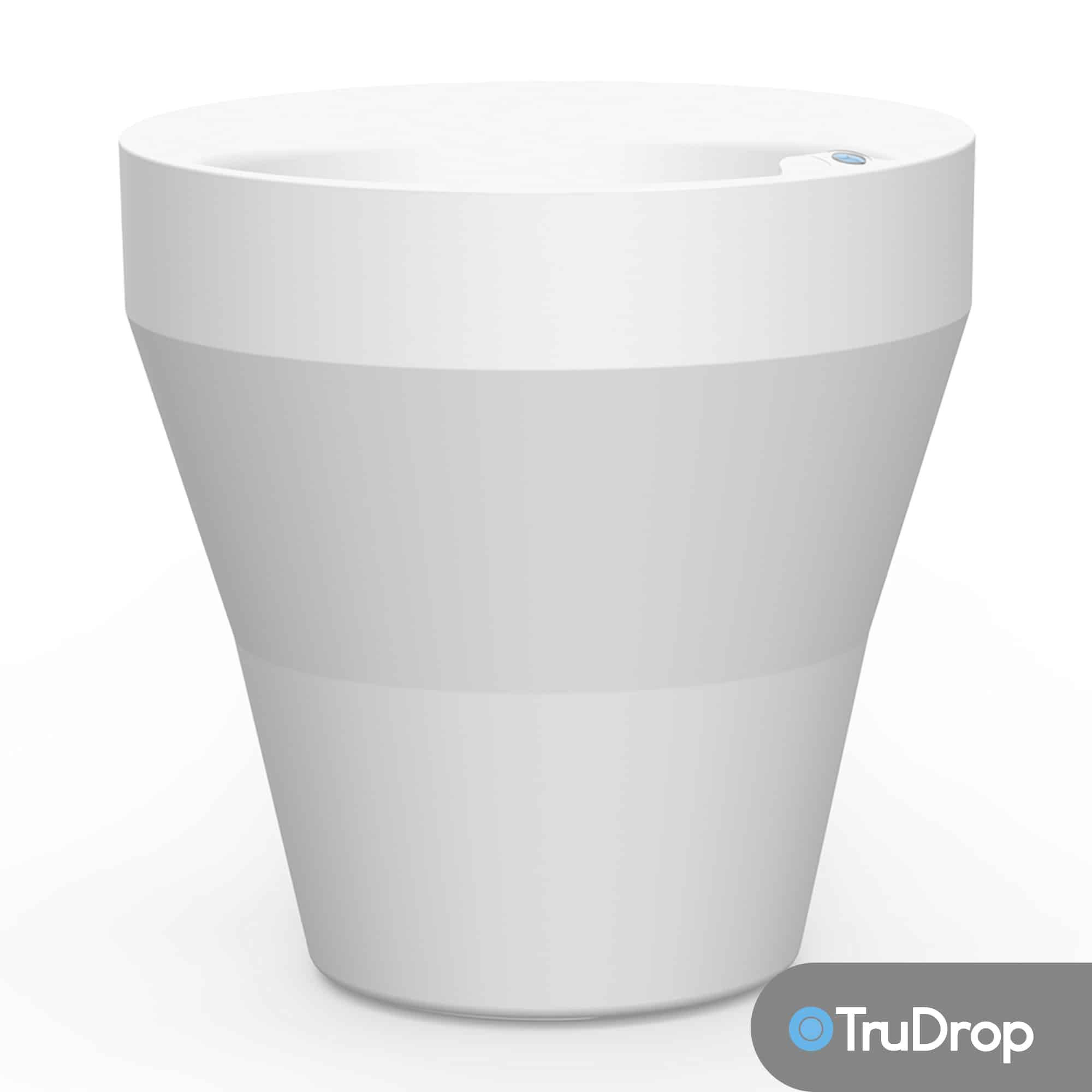 Pot rond blanc Rim de 56 cm avec TruDrop One