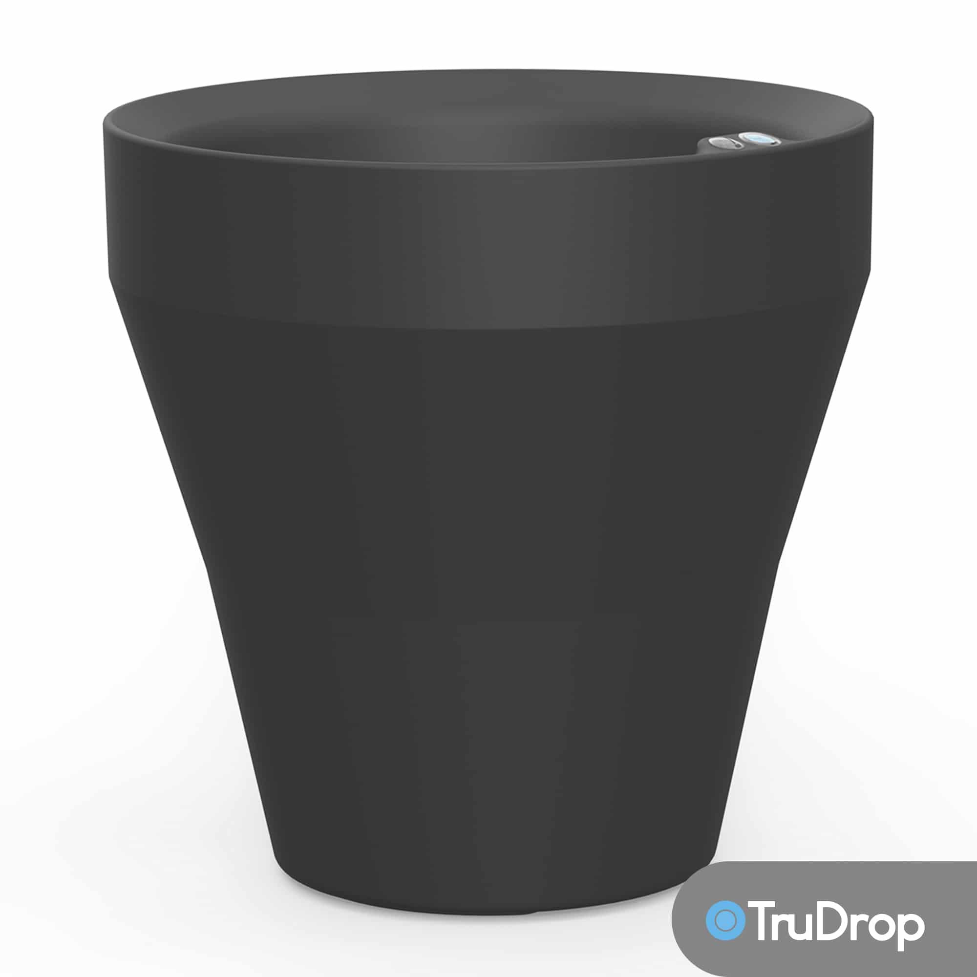 Pot rond noir Rim de 56 cm avec TruDrop One