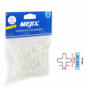 Croisillons d'écartement 8 mm MEJIX 180128 - 100 pièces
