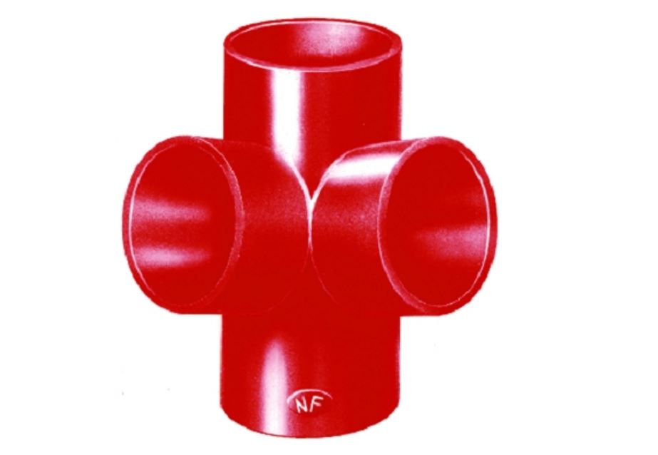 Culotte double d'équerre SMU 87°30 Dn 100 SPMC LOSSIGNOL FTB02345