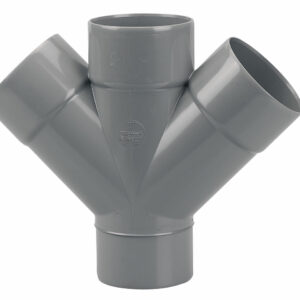 Culotte double parallèle PVC mâle-femelle 45° D100 WAVIN 3025815