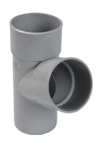 Culotte PVC simple mâle-femelle D 100 mm gris NICOLL BT16GT