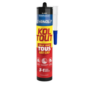 Colle blanche, koltout CYANOLIT, cartouche 290 ml