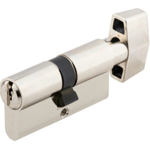 Cylindre à bouton 5 goupilles 5G laiton nickelé B30 x 30 mm HERACLES C100B10