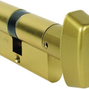 Cylindre à bouton B30 X 30 mm laiton poli CISA 832604-01-0A