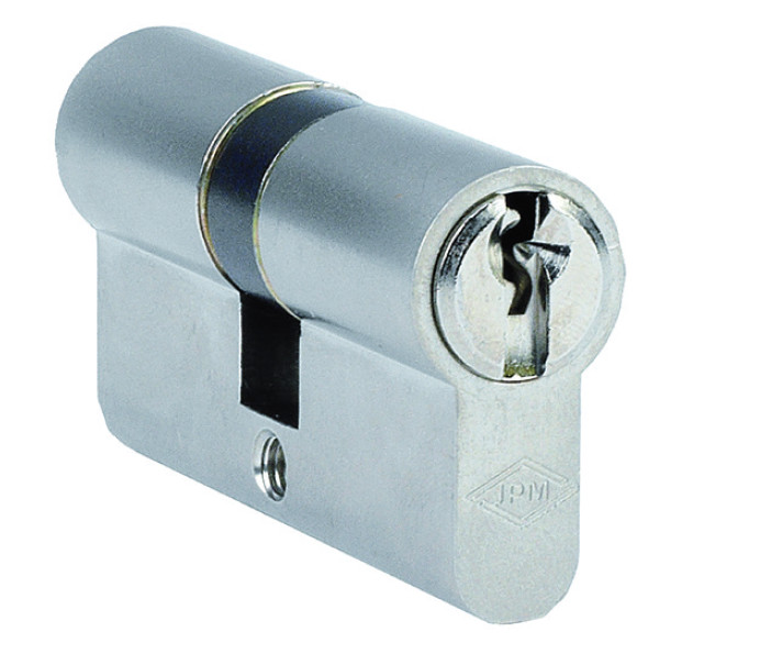 Cylindre à double entrée 30 x 30 mm laiton nickelé CISA 831007-02-0A