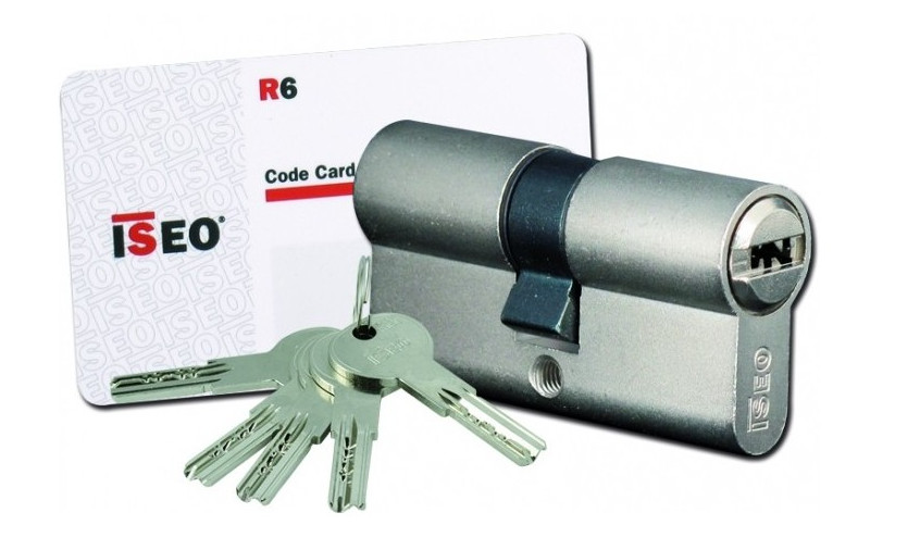 Cylindre à double entrée IS R6 30 x 30 mm nickelé ISEO 880930309..5