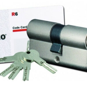 Cylindre à double entrée IS R6 30 x 60 mm nickelé ISEO 880930609..5