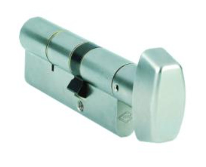 Cylindre bouton profil européen 90 mm laiton poli 3 clés JPM 832627-01-0A