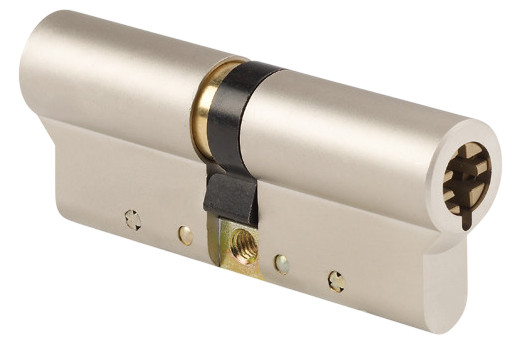 Cylindre double entrée 30X30 mm renforcé à 5 ailettes finition nickelé POLLUX 956533