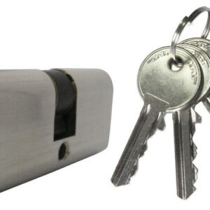 Cylindre double entrée ovale 30 x 30 mm laiton nickelé CISA CIS08210.02