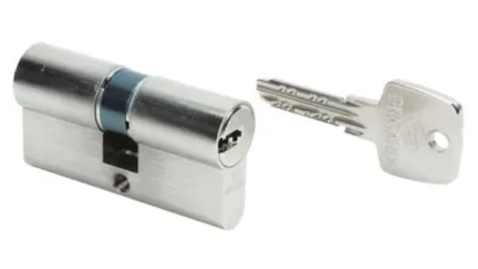 Cylindre double entrée SERIAL nickelé A2P* longueur 60 = 30 + 30 mm série 8161 BRICARD 4315070