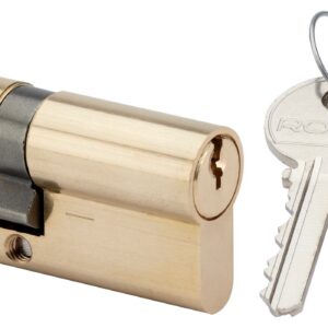 Cylindre européen double entrée 35 x 55 mm laiton sur PTT et EDF RONIS 071011PD