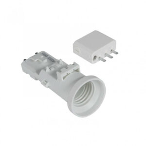 Douille B22 et fiche DCL plastique blanc DEBFLEX