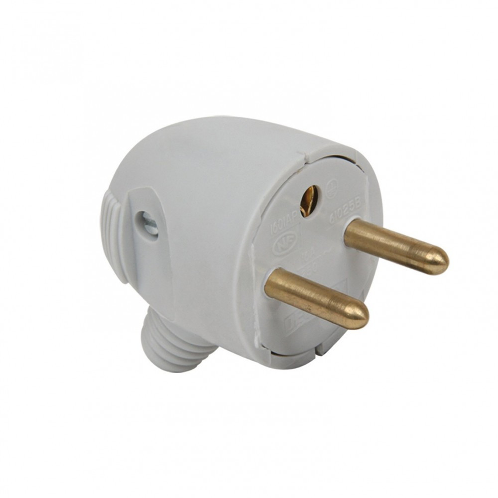 Fiche électrique mâle 2 pôles + terre, 16 A, DEBFLEX