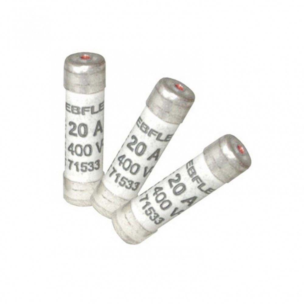 Lot de 3 fusibles céramique 20 A, 8.5 x 31.5 mm
