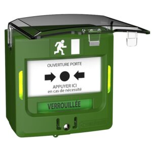 Déclencheur manuel étanche 2 contacts en saillie + capot vert NEUTRONIC 5714V3C