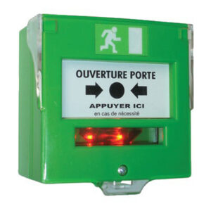 Déclencheur manuel Vert 2 contacts avec led et buzzer 12A 27VCC NEUTRONIC 4712V3C