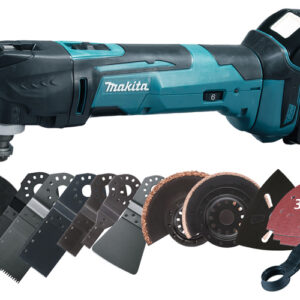 Découpeur-ponceur multifonctions 18 V + 2 batteries 4 Ah + chargeur rapide + coffret MAKPAC MAKITA DTM51RMJX3