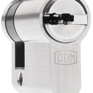 Demi-cylindre ix DAS nickelé mat 40 x 10 mm 3 clés DOM 333H 40X10