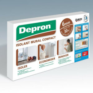 Carton de 10 plaques polystyrène DEPRON mur intérieur Ep.6mm,1x1m