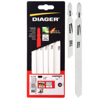 Lames de scie sauteuse bi-metal pour acier et inox L002M5 5 lames 132 / 105 mm 25 tpi (1,0 mm) 'T' Acier et inox
