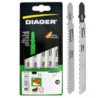 Lames de scie sauteuse hcs pour bois et plastiques L002W5 5 lames 100 / 75 mm Rectifiée 10 tpi (2,5 mm) 'T' Coupe fine