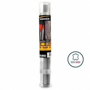 Kit Pics et Burins - DIAGER - SDS-max 3pcs : 1 pics 18x400 + 1 burins 24x400 + 1 burin 50x360 mm