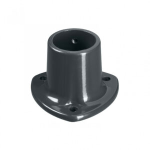 Platine aluminium à visser Univers gris, H.8 x l.11 x P.11 cm