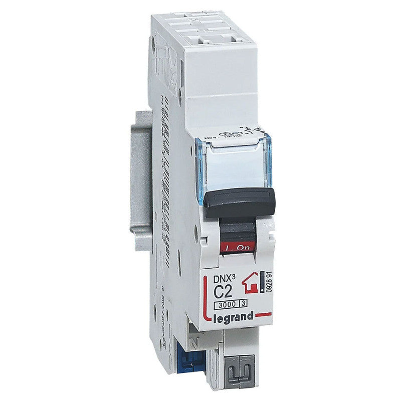Disjoncteur DNX3 LEGRAND Phase + Neutre 2A bornes automatiques 1 module