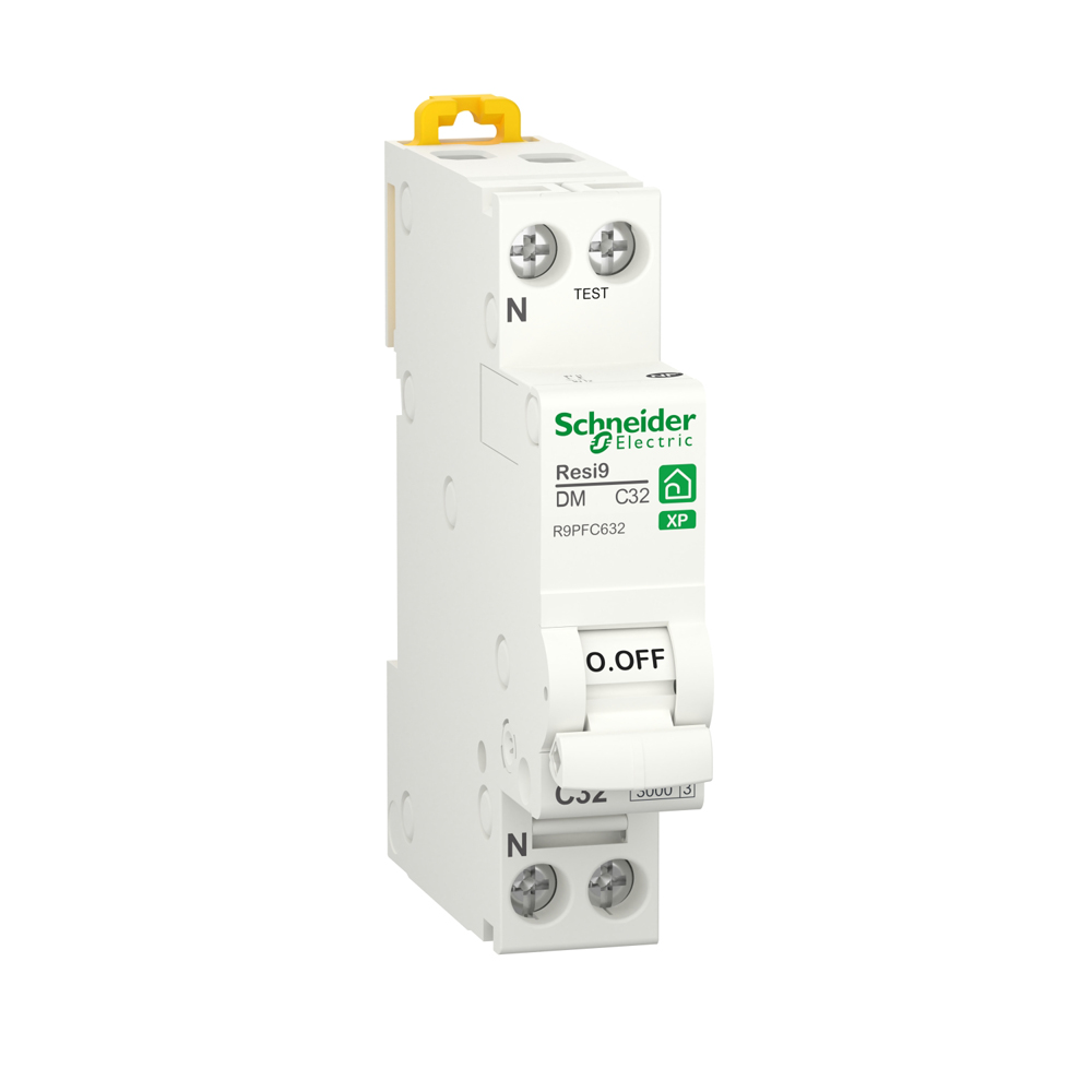 Disjoncteur modulaire RESI9 1P+N courbe C peignable 32 A SCHNEIDER ELECTRIC R9PFC632
