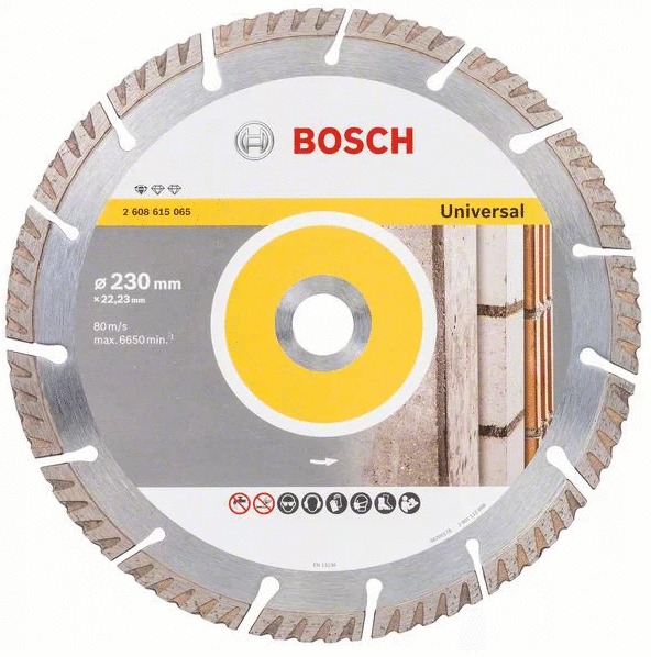 Disque 230 x 22,23 x 2,3 x 10 mm diamant pour béton BOSCH 2608615065