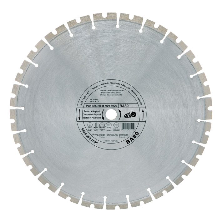 Disque à découper diamant D-BA80 400 mm / 16'' pour béton diamètre STIHL 0835-094-7002