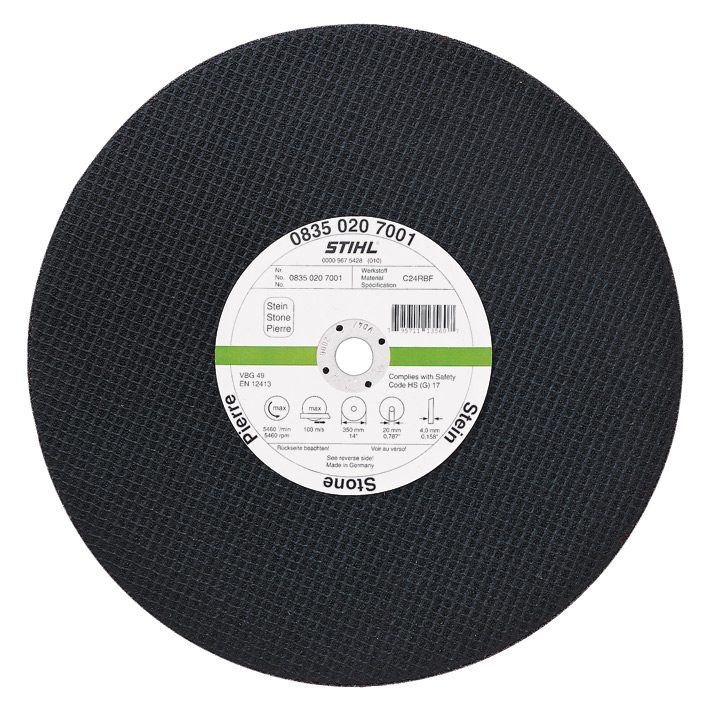 Disque à découper K-BA en résine pour la pierre 400 x 4,5 x 20 mm STIHL 0835-020-7002