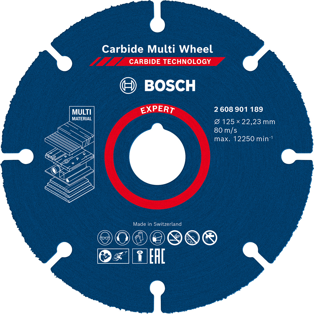 Disque à tronçonner EXPERT Carbide Multi Wheel 125 mm BOSCH 2608901189