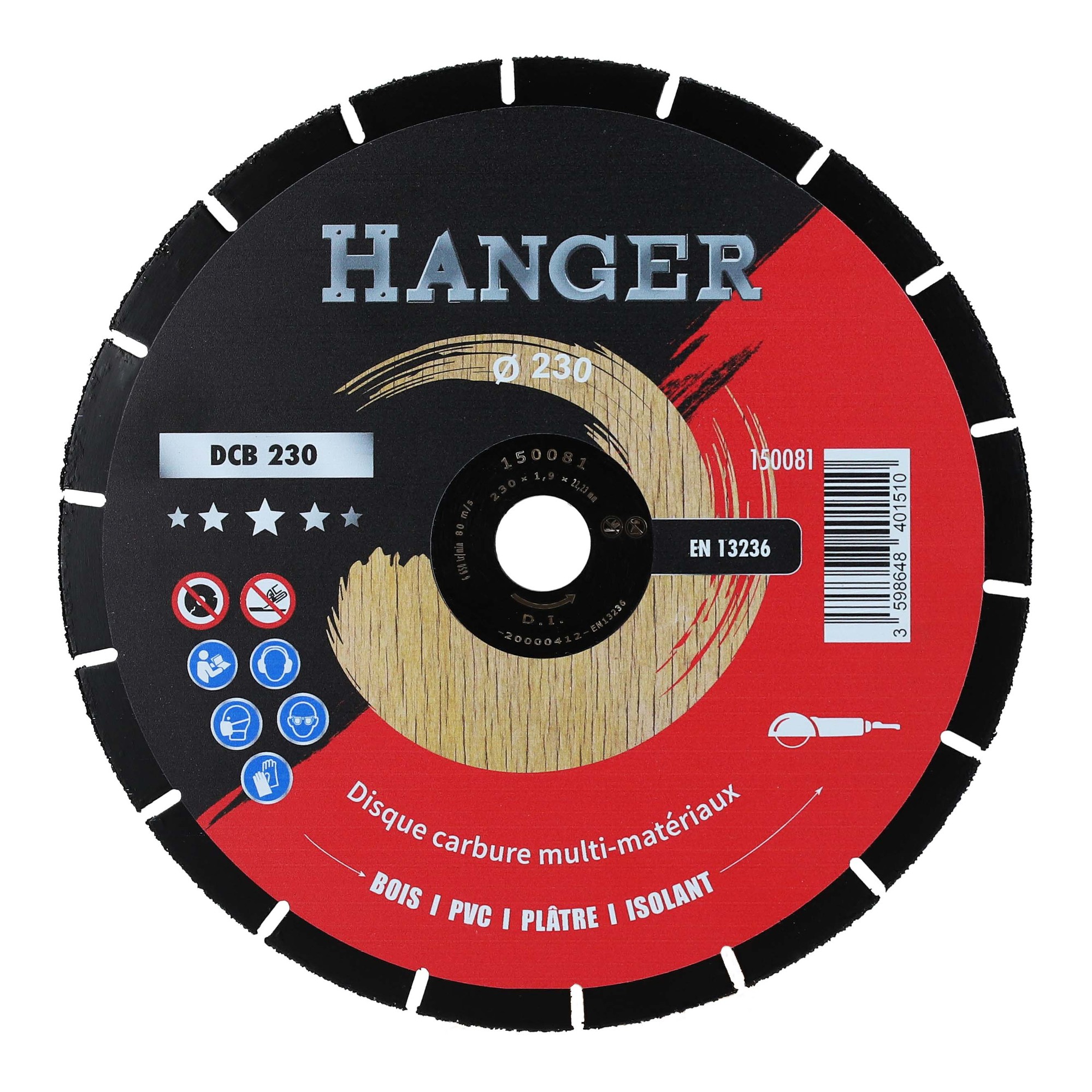 Disque carbure multi-matériaux 230 mm HANGER 150081
